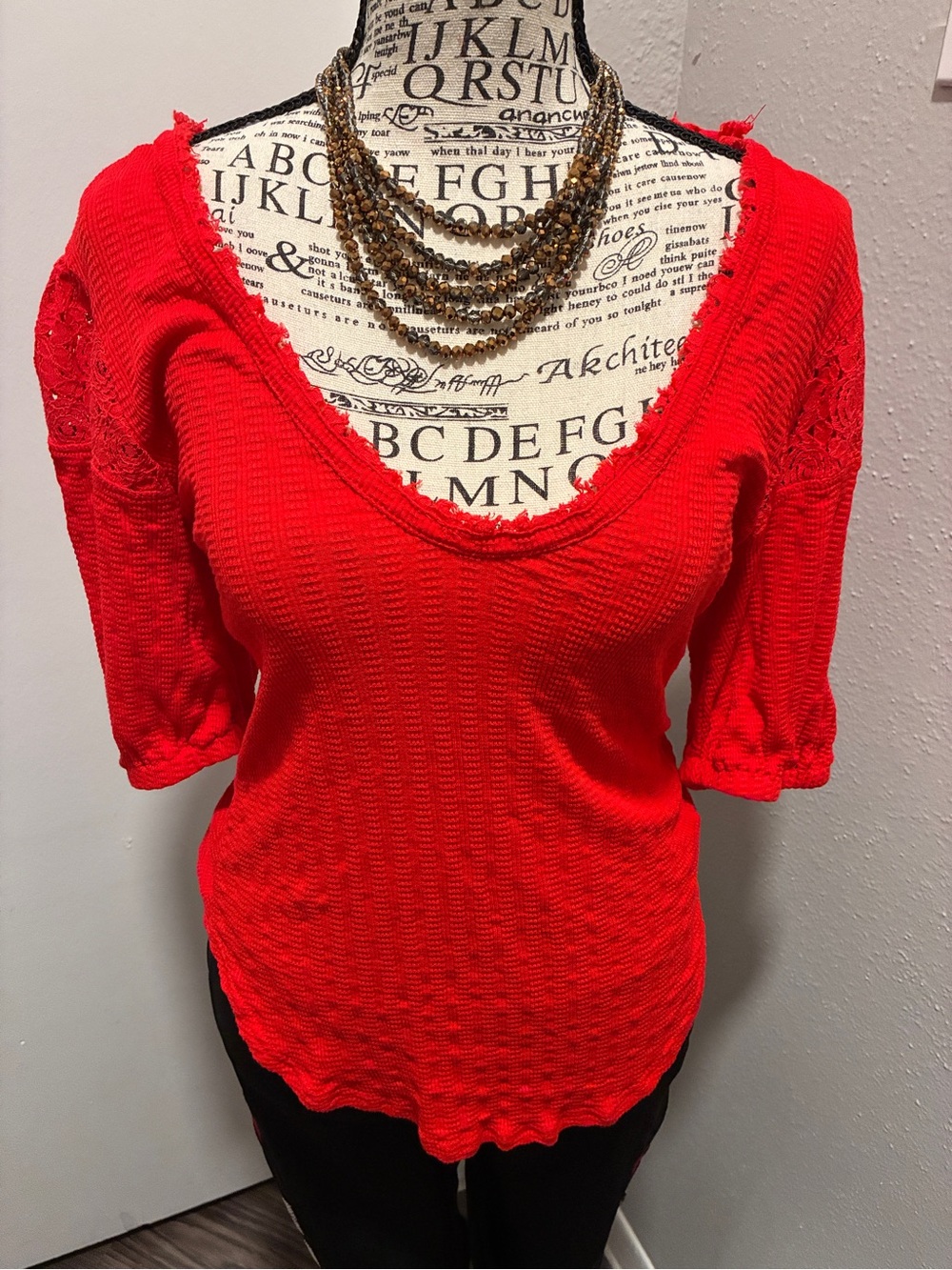 Free People "St. James" Top in Red